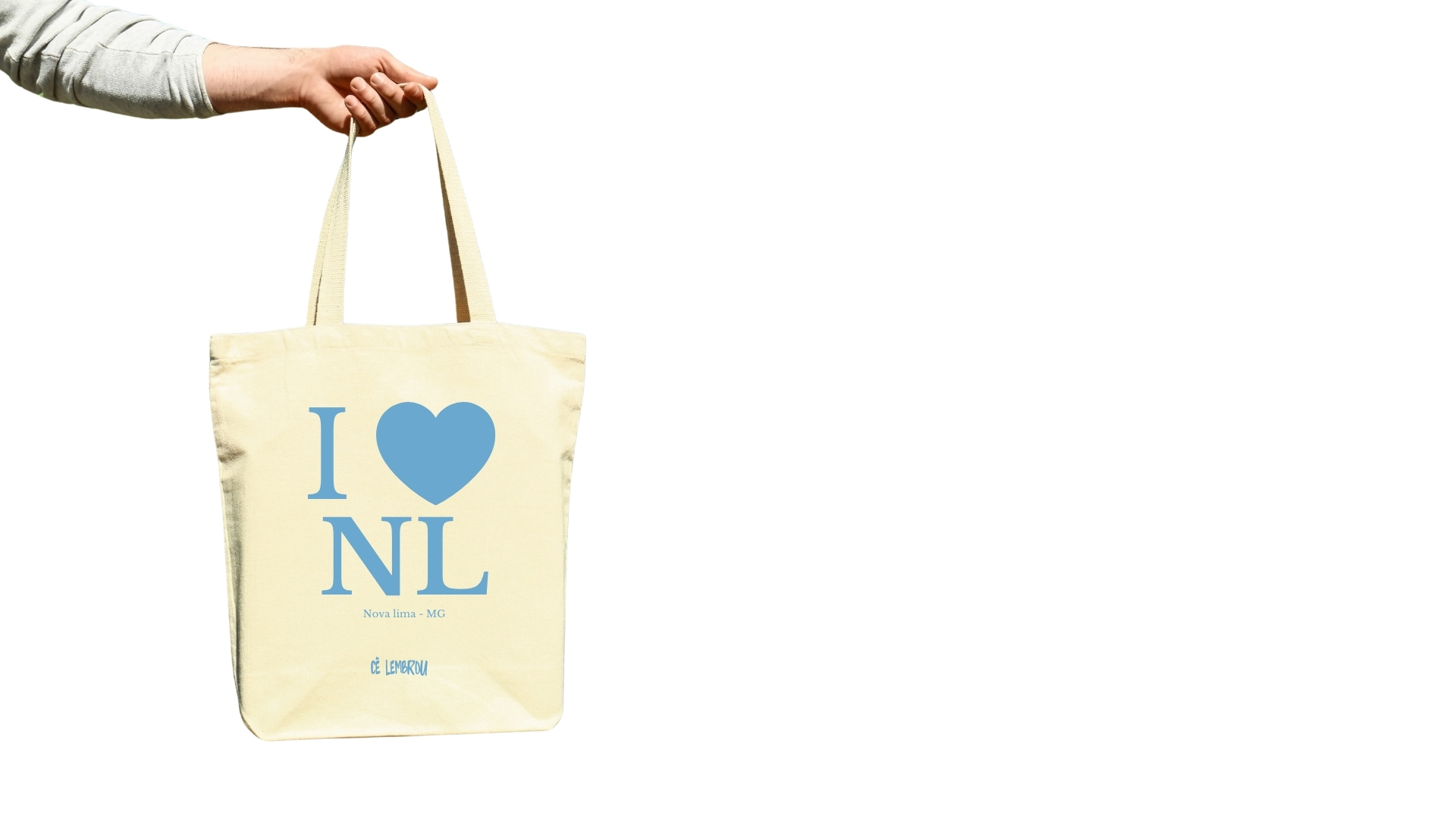204 Ecobag I Love NL - Azul - Imagem 1