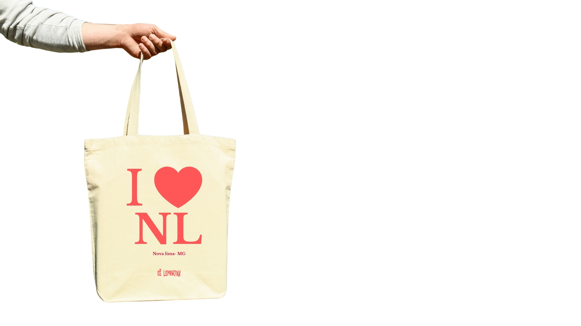 205 Ecobag I Love NL - Vermelha - Imagem 1