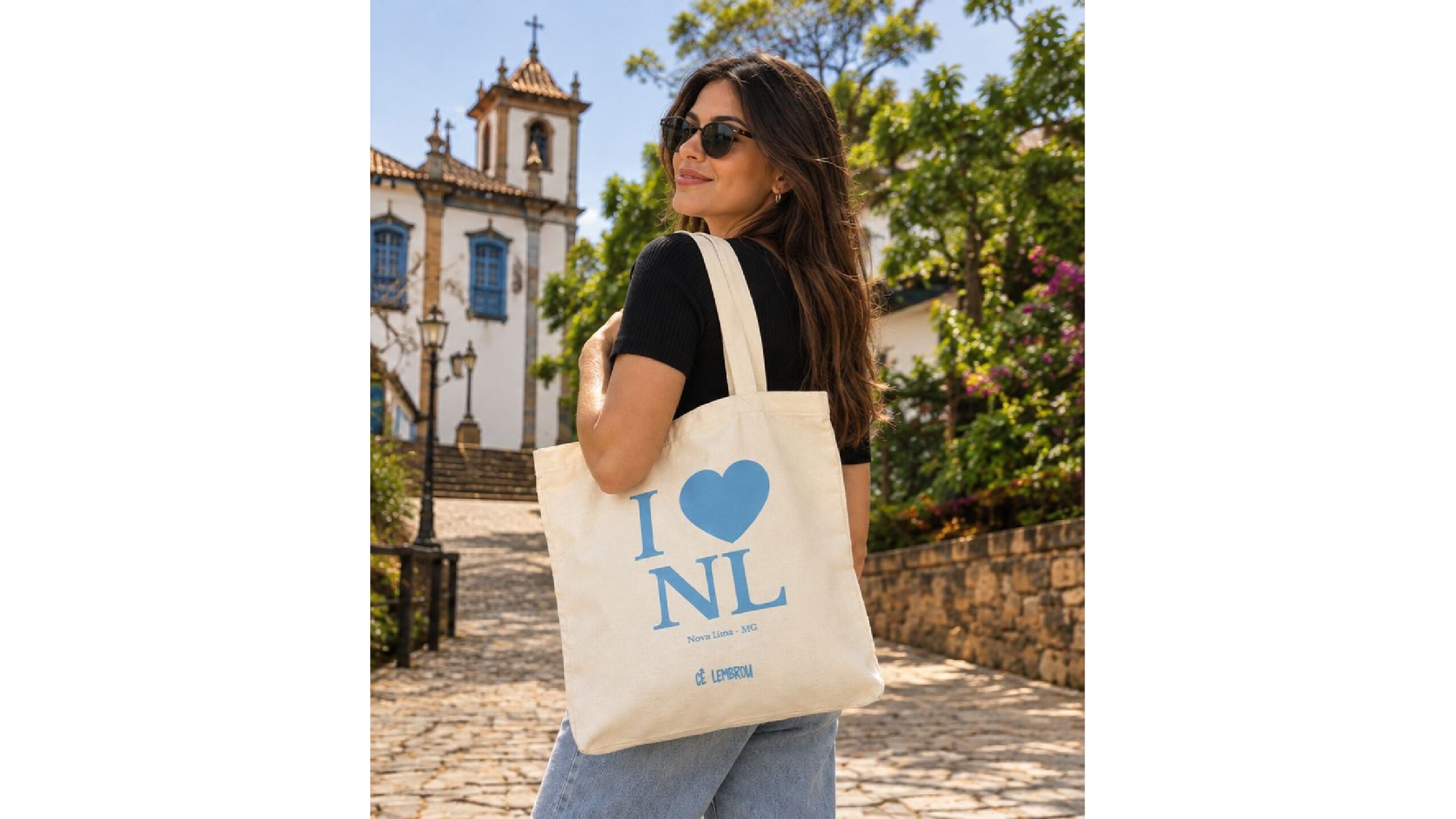 Ecobag I Love NL - Azul